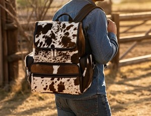 Premium Leather Hair On Backpack Cowhide Laptop Travel Rucksack Vintage School Bag Handmade Durable LHBP-0021 - Product Image 6