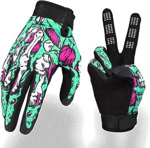 Custom Motocross Racing Gloves Quick Dry Plus Size Unisex % <b>Polyester</b> Full Finger - Product Image 2