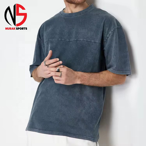 เสื้อยืดผู้ชายไซส์ใหญ่ คอตตอน 100% สไตล์วินเทจ ย้อมสีแบบแอซิด พิมพ์ลาย NURAK ทรงหลวม คุณภาพสูง รุ่นสั่งทำพิเศษ ปี 2026 - Product Image 2