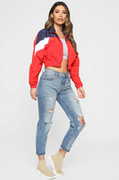 Blouson bomber court pour femme, best-seller, imprimé, coupe-vent, respirant, réversible, imperméable, écologique, logo personnalisé