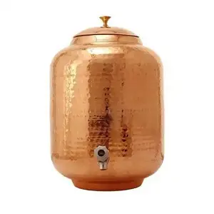 Dispensador de Agua de Cobre Martillado de Lujo, Fabricación India, Estilo Vintage, Recipiente para Agua Potable, Disponible a Precio de Exportación - Product Image 3
