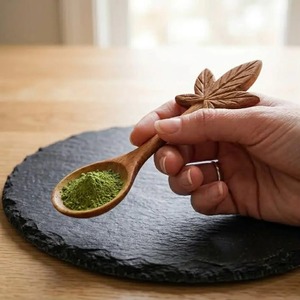 Handmade Wooden Serving <b>Spoon</b> Leaf Handle Vintage Eco Friendly Dishwasher Safe Cooking Utensil for Kitchen Tea <b>Coffee</b> Dining - Product Image 2