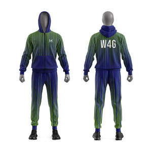 Custom Unisex Spring wear 2 Piece Eco Friendly Polyester/Cotton Anti Bacterial <b>Sweat</b> Wicking Breathable Four Way Stretch Jumpers - Product Image 4