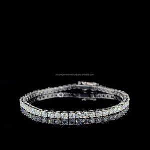3mm Lab Grown Diamond DEF Tennis Bracelet <strong>VVS</strong> Clarity 925 Starling Silver <strong>Cuff</strong> <strong>Links</strong> or Tie Clips Bridal Wedding Gift for Her