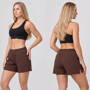 Shorts de sport pour femmes, coupe classique, 100% polyester, style été, taille élastique, respirant, athlétique, imperméable, séchage rapide - Product Image 3