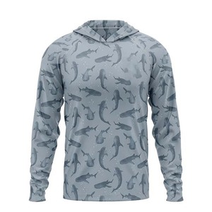 Sudadera de Pesca de Manga Larga para Hombre, Estampado de Tiburón por Sublimación, Protección UPF 50, Ropa de Poliéster de Secado Rápido - Product Image 6