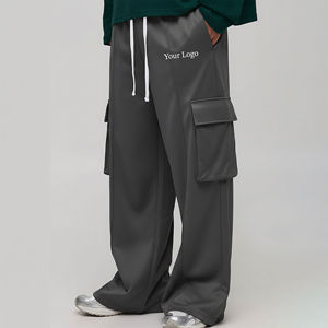 High Demand Custom Made Streetwear Side <b>Cargo</b> Pockets <b>Joggers</b> Pants Casual Wear Solid Color Blank <b>Cargo</b> Trousers For <b>Men</b> - Product Image 4