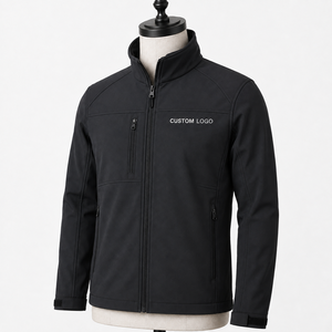 Chaqueta Softshell Transpirable para Hombre, Cuello Alto, Cierre de Cremallera, Logotipo Personalizado, Resistente al Agua, para Actividades al Aire Libre - Product Image 5