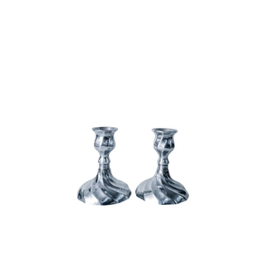 Elegant Designer <b>Silver</b> Plated <b>Candlesticks</b> Set Of 2 Classic Twist Design Candle Holders For Wedding And Home Decor - Product Image 5