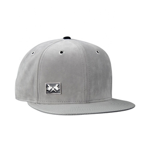 Casquette Snapback Unisexe Grise 6 Panneaux en Coton à Visière Plate Style Urbain Décontracté pour Adultes - Product Image 1