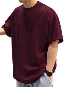 Camiseta Vintage para Hombre, Oversize, de Corte Holgado, Hombros Caídos, Manga Corta, Casual, de Algodón, Estilo Urbano - Product Image 5