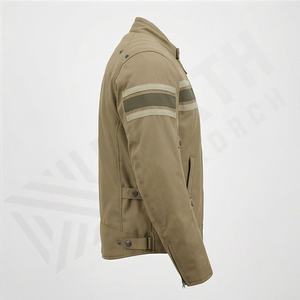 แจ็คเก็ตหนังแท้สำหรับขี่มอเตอร์ไซค์คุณภาพดีที่สุดสำหรับผู้ชาย รุ่นใหม่ล่าสุดสำหรับฤดูหนาว พร้อมแผ่นป้องกันที่ถอดออกได้ สามารถสั่งทำได้ - Product Image 3