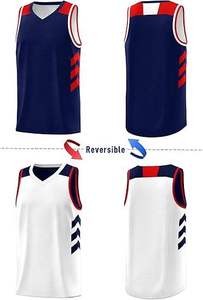 Maillots de basket-ball réversibles pour vêtements de sport de bonne qualité, à séchage rapide et respirants, en taille personnalisée et avec faible MOQ - Product Image 2