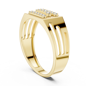 Anillo de Boda para Hombre con Tres Hileras de Diamantes Redondos Cultivados en Laboratorio, Oro Sólido de 18K/14K, Anillo de Compromiso, Joyería Fina, Proveedor Mayorista - Product Image 4