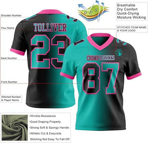 เสื้อฟุตบอลไล่เฉดสีแบบกำหนดเอง – ชุดทีมสองสีแบบซับลิเมชั่น – เสื้ออเมริกันฟุตบอลพร้อมชื่อและหมายเลขส่วนตัว - Product Image 2