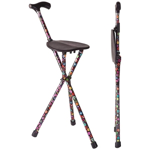 Bastones de Caminar Casuales para Viaje, Más Vendidos, con Mango de Goma Cómodo, Diseño Sólido, Asiento de Acero Inoxidable y Aluminio para Uso Regular - Product Image 3