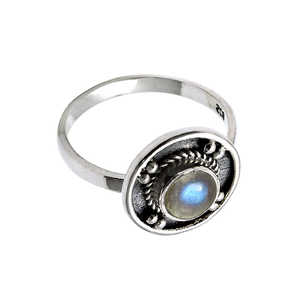 Anillo de Plata de Ley 925 con Labradorita, Diseño Popular, Joyería Bohemia Hecha a Mano para Fiestas y Eventos - Product Image 1