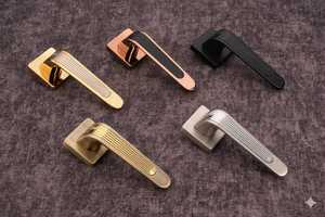 Modern Door <b>Handles</b> in Gold Rose Gold Black Silver Matte Finish Contemporary Design Easy Installation Ambidextrous Fit For Home - Product Image 3
