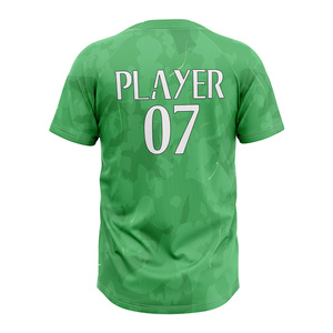 High Quality Sublimated 2 Button Baseball Softball Jersey Custom Team Wear Moisture Wicking OEM ODM Supplier - Product Image 6