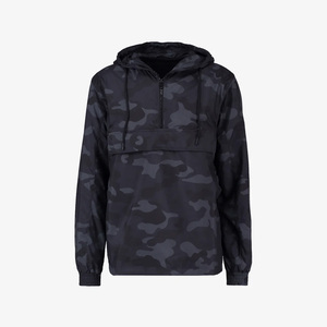 เสื้อแจ็คเก็ตผู้ชายลายพรางแบบมีฮู้ด ผ้า softshell ซิป ¼  ป้องกันน้ำได้ ทรงโอเวอร์ไซส์ ใส่ได้ทุกฤดู เหมาะสำหรับกิจกรรมกลางแจ้ง - Product Image 5