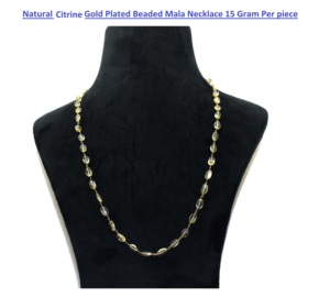 Collier de luxe pour femme plaqué or 18 carats avec perles et citrine goutte d'eau, idéal pour le quotidien, les fêtes ou comme cadeau - Product Image 4