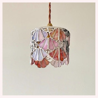 Lustre de luxe en verre soufflé à la main, forme diamant, finition laiton vintage, écologique, pour la maison, le café, la décoration de Pâques et de Noël