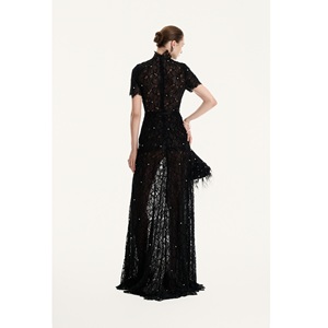Vestidos Elegantes para Mujer 2026, Vestido de Encaje con Estampado Floral, Maxi, Manga Regular, Vestidos de Noche Lujosos, MOQ Bajo - Product Image 5