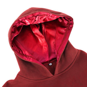 Sweat-shirt à capuche pour homme, couleur unie, coupe classique, décontracté, en molleton tricoté, pour l'automne, doublure en satin - Product Image 1