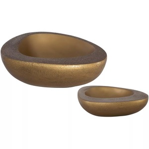 Vase de table en aluminium fait main avec finition dorée, design moderne, écologique et de haute qualité pour la décoration de la maison - Product Image 4