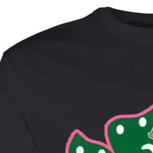 Chemise noire à manches longues pour femme avec broderie sapin de Noël, col rond, haut décontracté de saison, vêtements de mode saisonnière, vente en gros - Product Image 2