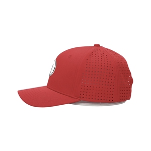 Casquettes de golf respirantes personnalisées avec logo, 5 panneaux, perforées au laser, ajustables, avec logo en patch de caoutchouc PVC VN - Product Image 3