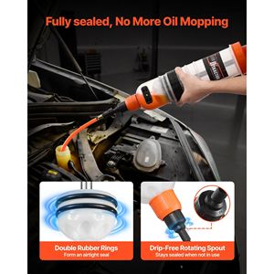 Estrattore di Fluidi Automobilistici Manuale 1500CC, Facile Cambio Olio con Tubi di Prolunga Lunghi, Strumento per Riparazione Auto - Product Image 2