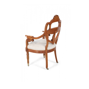 Fauteuil classique de style mid-century avec hauteur réglable, fabriqué en teck massif, coussin moelleux, finition brune, pour salon, utilisation en intérieur - Product Image 4