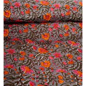 Tela de Algodón Estampada Floral de la Mejor Calidad, Proveedor Indio, Venta al por Mayor, Compre a Precio de Mayoreo en Pedidos al por Mayor - Product Image 4