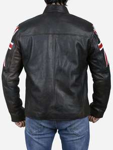 Veste en cuir pour homme avec logo de marque moderne, col montant, couleur unie, décontractée, imperméable, respirante, état neuf, fiable - Product Image 6