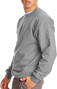 Sweat-shirt de sport pour homme, grande taille, manches longues, chaud, couleur unie, séchage rapide, tissu extensible, logo personnalisé - Product Image 4