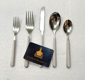 Ensemble de couverts de luxe écologiques, manches en résine polie miroir, acier inoxydable durable, réutilisable, vaisselle de mariage - Product Image 2