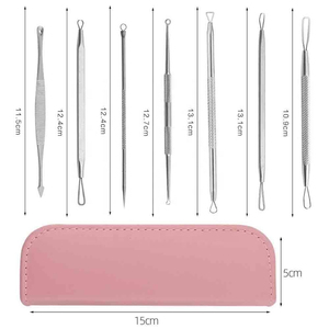 Kit de Herramientas para Eliminar Puntos Negros, Extractor de Puntos Negros de Calidad Profesional, Juego de 7 Piezas para Extracción de Comedones - Product Image 1