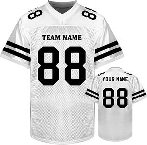 Custom American Football Jersey Men Teal 88 Heat-Transfer Mandarin Collar Mesh Breathable Short Sleeve Team OEM Service Front - Product Image 2