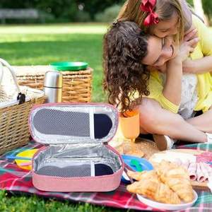 Portable Insulated Breast Milk Cooler Bag with Ice Pack Zipper Closure Insulin Cooler Case for Food Travel Storage - Product Image 4