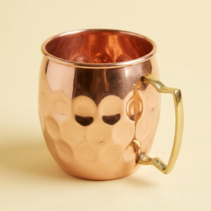 Mugs à Moscow Mule en cuivre massif au design classique avec poignée en laiton martelé, qualité supérieure, pour les fêtes, en promotion - Product Image 4