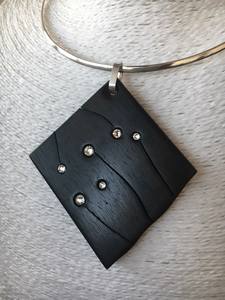 TCE Handmade Plain Dyed Resin Pendant <b>Necklace</b> Natural Inspired Jewelry Minimalist Fashion Gift Women Artisan Crafted - Product Image 3