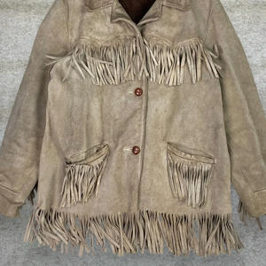 Veste en daim à franges pour femme de qualité supérieure, respirante, conçue sur mesure, en cuir suédé avec franges - Product Image 5