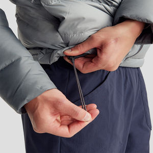 Vêtements d'hiver pour hommes en gros, veste décontractée à capuche épaisse de couleur unie, grande taille, veste coupe-vent décontractée, manteau matelassé OEM - Product Image 6