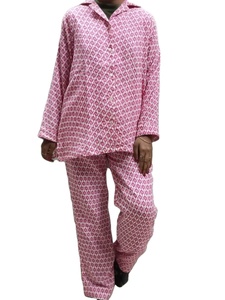 Conjunto de pijama de algodón indio hecho a mano para mujer ropa de salón con estampado de bloques de verano Conjunto de pijama personalizado para damas de honor invitados a la boda - Product Image 2