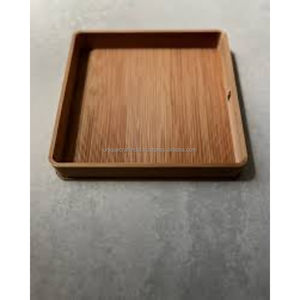 Bandeja de Servir Cuadrada de Madera Hecha a Mano, Madera de Mango Sólida, Plato Multiusos para Té, Café y Aperitivos - Product Image 1