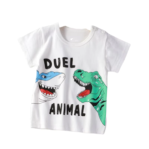 T-shirts et polos pour garçons, décontractés, 100% coton, grandes tailles, manches courtes, vêtements pour enfants d'été - Product Image 1