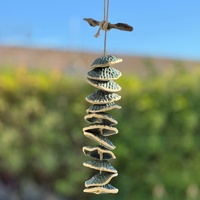 Carillon en céramique émaillée de couleur personnalisée, forme d'oiseau, cloche en céramique, carillon à vent, ensemble de 10 pièces fait à la main pour la maison et le jardin
