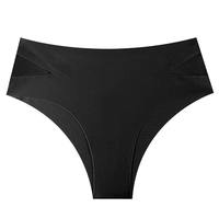 Nueva Llegada: Bragas Sin Costuras de Cintura Media para Mujer, Negras, Tejidas, Transpirables, de Alta Calidad, Diseño Personalizado, Servicio OEM