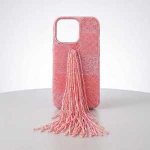 เคสโทรศัพท์ปักลูกปัดแก้วทำมือ ลายเทวดา สีขาว รูปทรงสี่เหลี่ยมผืนผ้า งานปักครอสติชโพลีเอสเตอร์ B H CRAFTS - Product Image 1